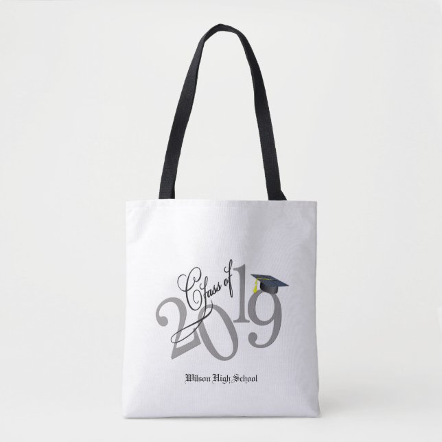 Bolso De Tela Clase enrrollada de la graduación 2019 (Anverso)