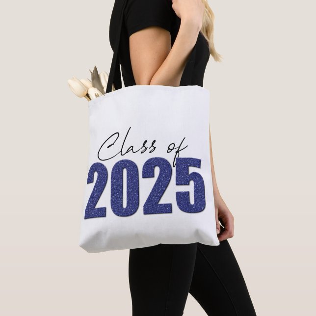 Bolso De Tela Clase Purpurina azul de la Marina de 2025 (Detalle)