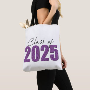 Bolso De Tela Clase Purpurina púrpura de 2025