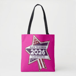 Bolso De Tela Clase Retro USA de 2026 Volver a la escuela
