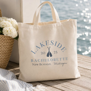 Bolso De Tela Clásica Despedida de Soltera en Lago Costero