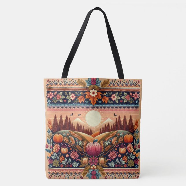Bolso De Tela Clásica Fair Isle Fall/Otoño (Anverso)