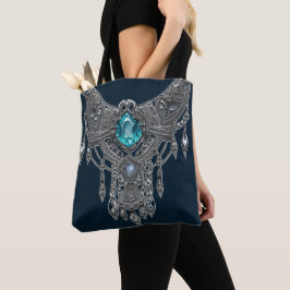 Bolso De Tela Clásico Aquamarine: