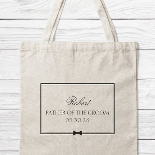 Bolso De Tela Clásico de Bowtie padre del Groom