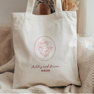 Bolso De Tela Clásico jardín de reliquias bienvenida de boda