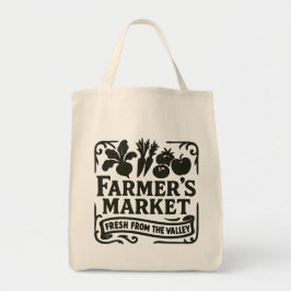 Bolso De Tela Clásico Mercado de Granjeros - Fresco del Valle