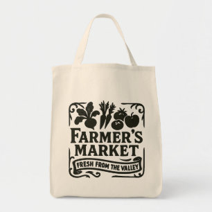 Bolso De Tela Clásico Mercado de Granjeros - Fresco del Valle