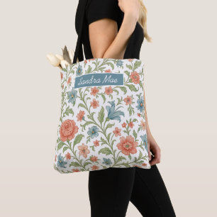 Bolso De Tela Clásico Patrón Floral Chic Personalizado de Compra