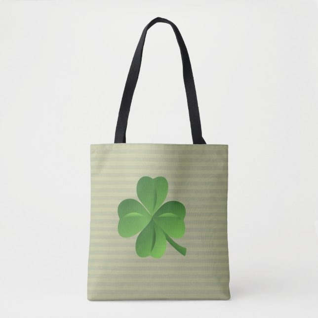 Bolso De Tela Clásico Trendy Irish Lucky Shamrock (Anverso)
