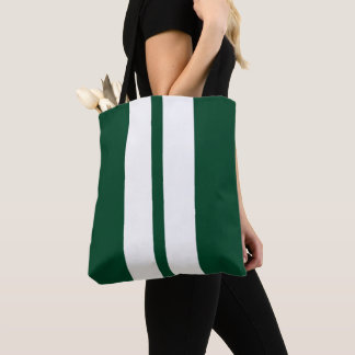 Bolso De Tela Clásico Verde de Carreras Británico 🏁 Rayas de C