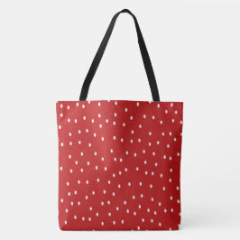 Bolso De Tela Clásicos puntos de polka rojo y blanco
