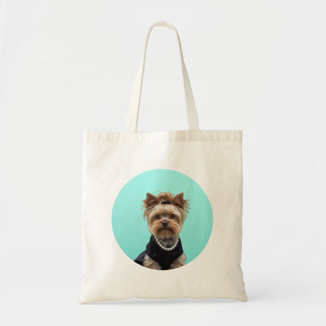 Bolso De Tela Classic Breakfast Poster Yorkshire Terrier Yorkie (Frente)