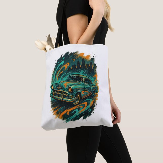 Bolso De Tela Classic Car Graffiti Tote Bag (Detalle)