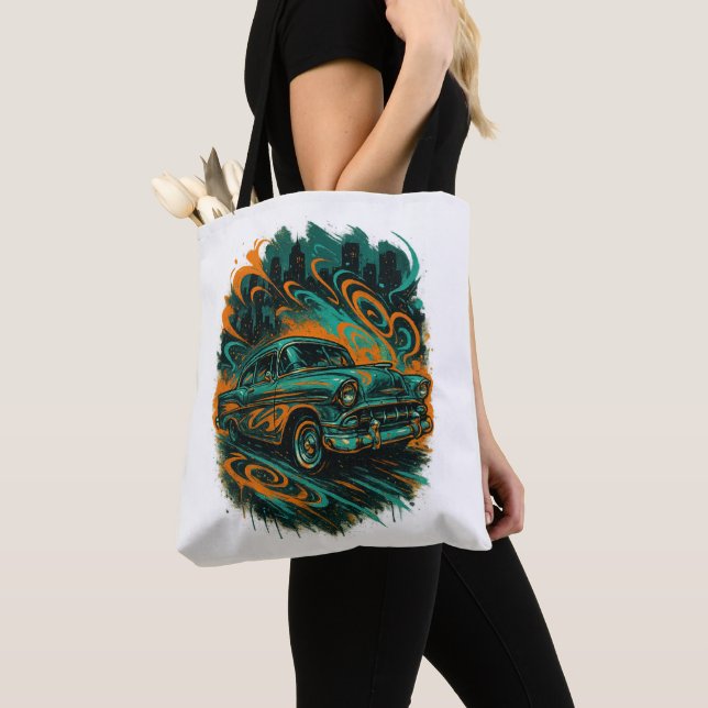 Bolso De Tela Classic Car Graffiti Tote Bag (Detalle)