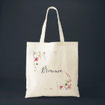 Bolso De Tela Classic Colorful Wild Floral Bridesmaid<br><div class="desc">This classic colorful wild floral bridesmaid tote bag is the perfect wedding gift to present your bridesmaids and maid of honor for a modern wedding. The design features a yellow,  purple,  white wild flowers with foliage in a rose and green watercolor background.</div>
