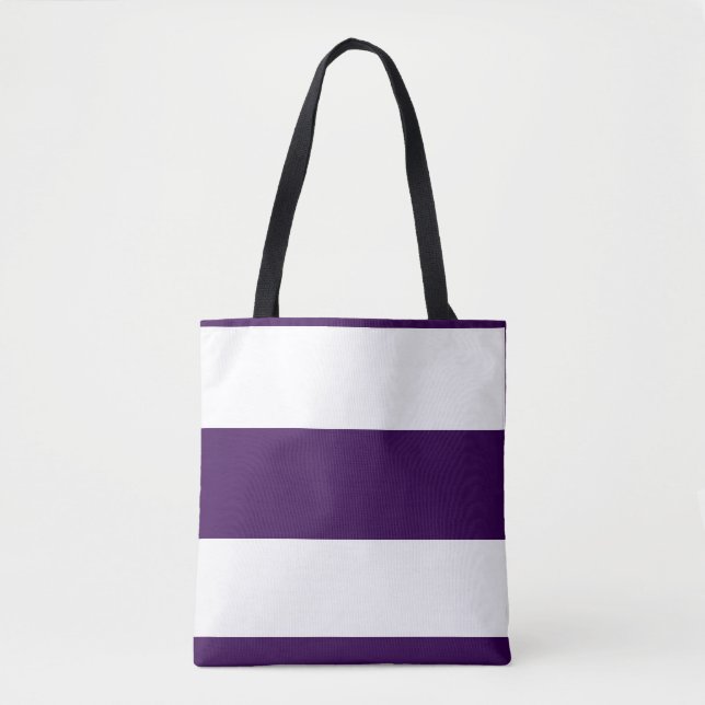 Bolso De Tela Classic Pastel Purple +  White Stripes (Anverso)