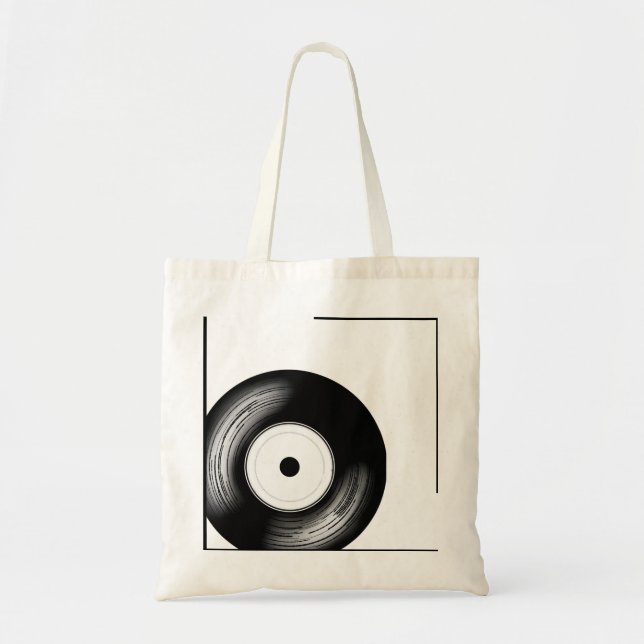 Bolso De Tela Classic Vinyl Disc (Frente)