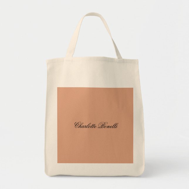 Bolso De Tela Classical Handwriting Script Your Name (Frente)