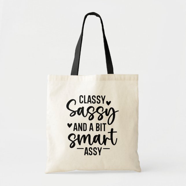 Bolso De Tela Classy Sassy y un bit Smart Assad (Frente)