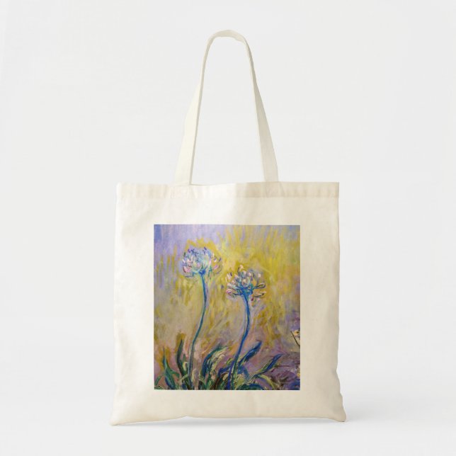Bolso De Tela Claude Monet - Agapanthus (Frente)