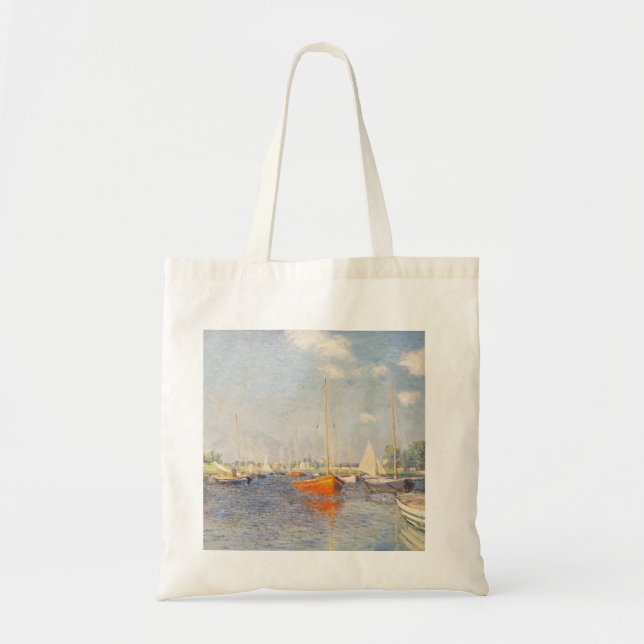 Bolso De Tela Claude Monet. Barcos Rojos, Argentina (Frente)