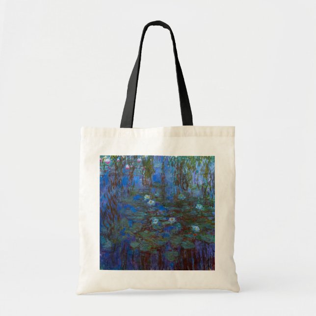 Bolso De Tela Claude Monet - Blue Water Lilies (Frente)