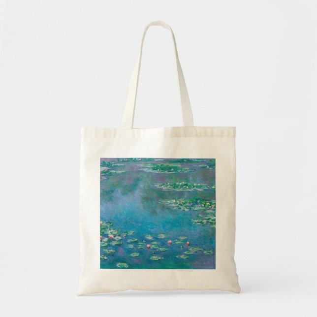 Bolso De Tela Claude Monet Blue Water Lilies Classic (Frente)
