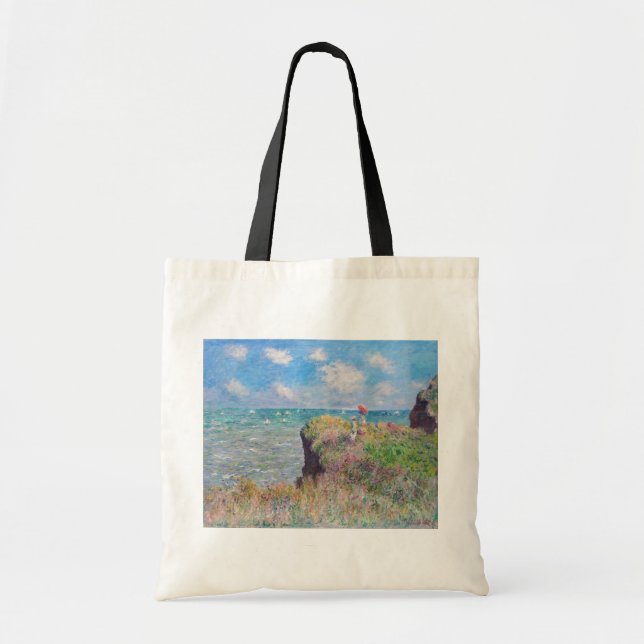 Bolso De Tela Claude Monet - Camino acantilado en Pourville (Frente)