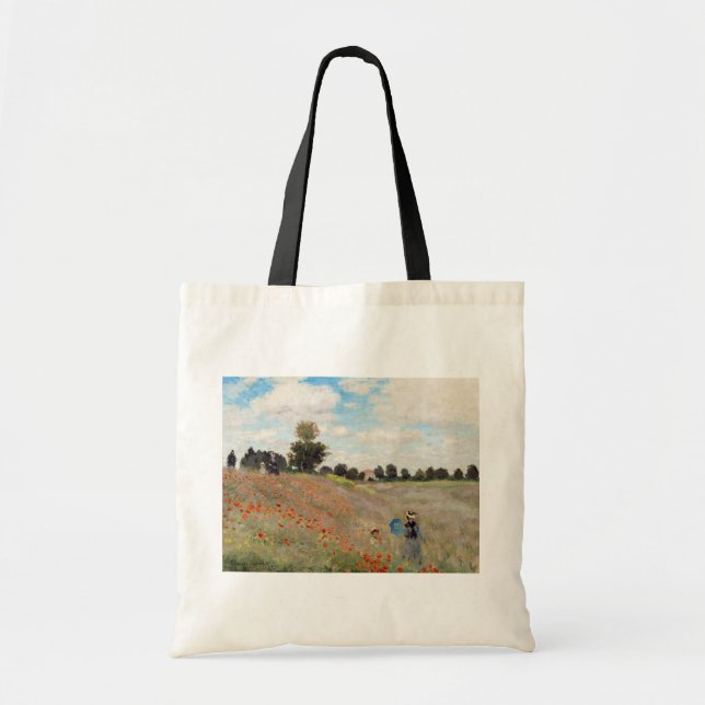 Bolso De Tela Claude Monet - Campo de amapola (Frente)