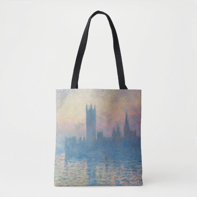Bolso De Tela Claude Monet - Casas del Parlamento (Anverso)