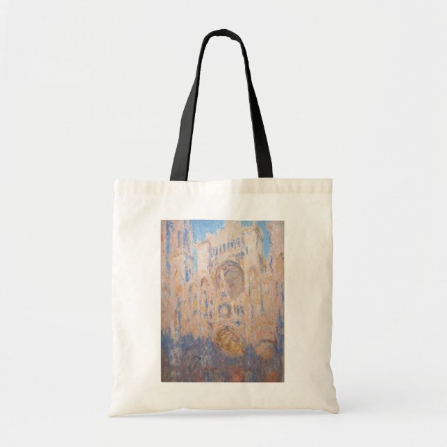 Bolso De Tela Claude Monet - Catedral de Rouen al atardecer (Frente)