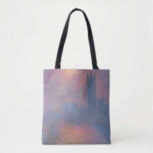 Bolso De Tela Claude Monet el   las casas del parlamento,