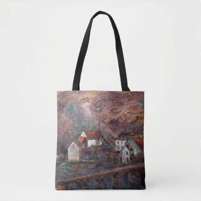 Bolso De Tela Claude Monet - El puente en Vervy (Anverso)