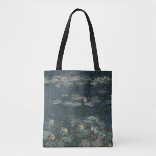 Bolso De Tela Claude Monet el   Waterlilies: Reflexiones verdes