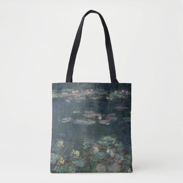Bolso De Tela Claude Monet el | Waterlilies: Reflexiones verdes (Anverso)