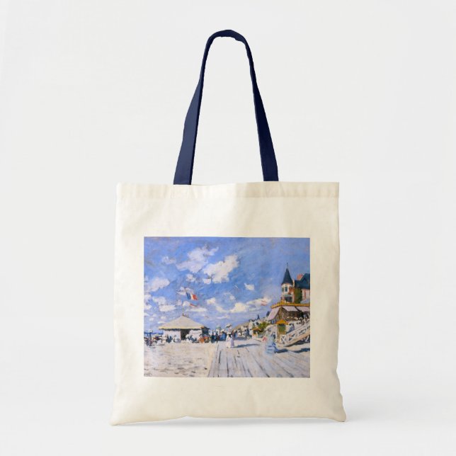 Bolso De Tela Claude Monet: En la playa de Trouville (Frente)