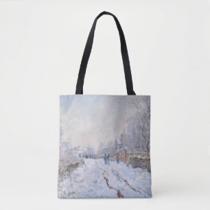 Bolso De Tela Claude Monet - Escena de nieve en Argenteuil