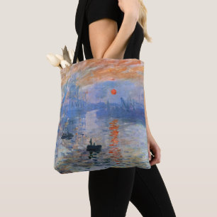 Bolso De Tela Claude Monet Impresión Amanecer 1872 Puerto Arte