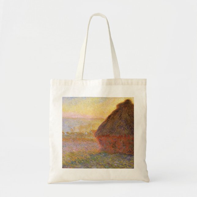 Bolso De Tela Claude Monet Impressionist Painting Graystaks I (Frente)