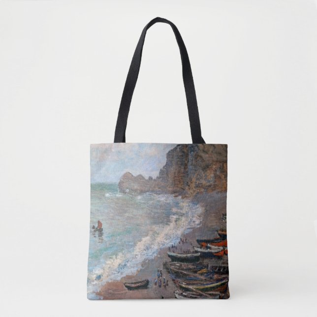Bolso De Tela Claude Monet - La playa de Etretat (Anverso)