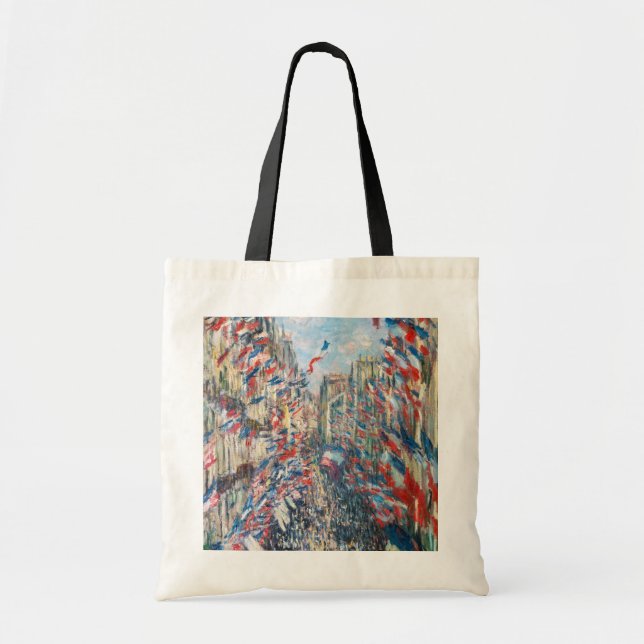 Bolso De Tela Claude Monet - La Rue Montorgueil - París (Frente)