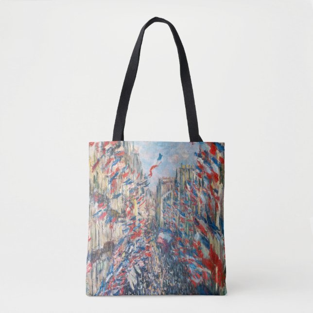 Bolso De Tela Claude Monet - La Rue Montorgueil - París (Anverso)