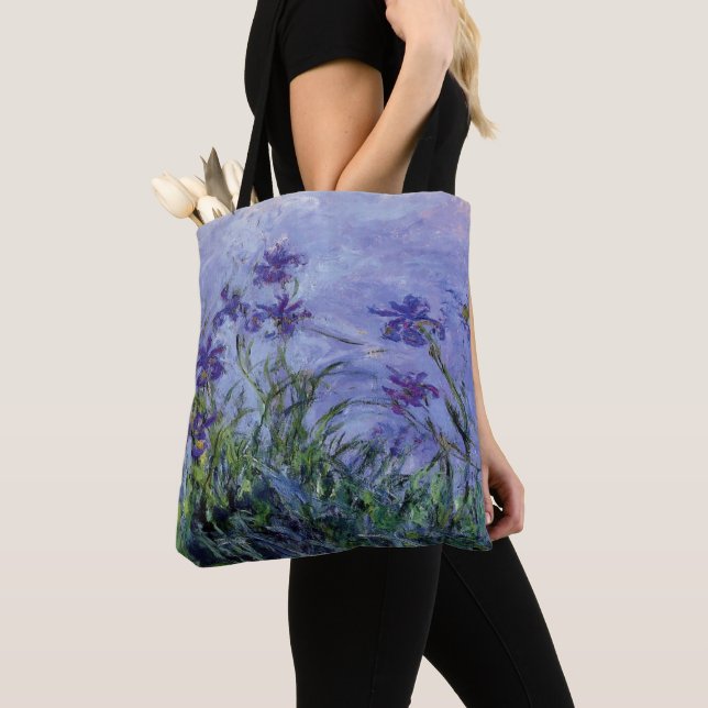 Bolso De Tela Claude Monet Lilac Irises (Detalle)
