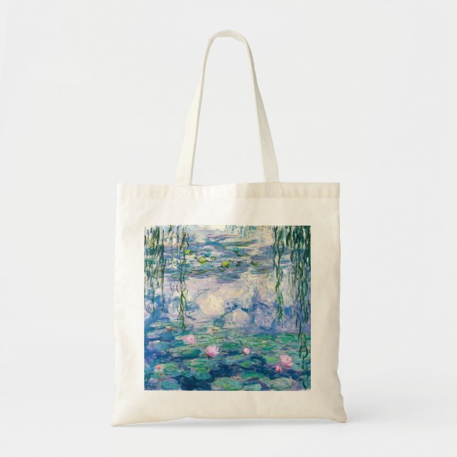 Bolso De Tela CLAUDE MONET - LÍNEAS de agua (Frente)