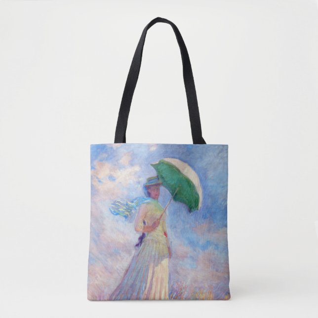 Bolso De Tela Claude Monet - Mujer con Parasol a la derecha (Anverso)
