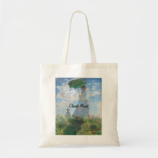 Bolso De Tela Claude Monet, mujer con parasol, Madame Monet (Frente)