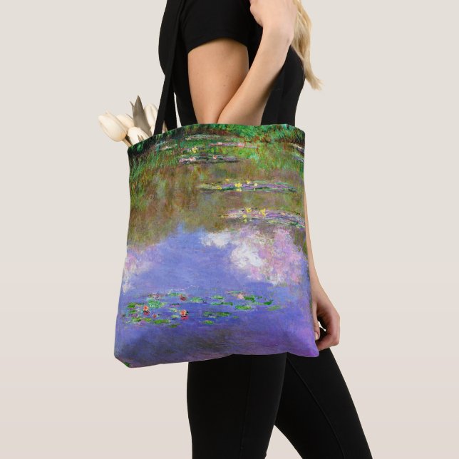 Bolso De Tela Claude Monet - Nenúfares, Las Nubes, (Detalle)