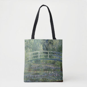 Bolso De Tela Claude Monet - Nieves Y Puente Japonés