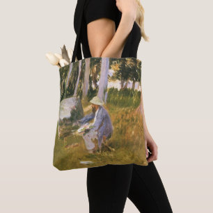 Bolso De Tela Claude Monet Pintando, Borde de un Bosque por Sarg