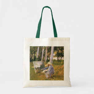 Bolso De Tela Claude Monet pintando, en el lindero de un bosque 